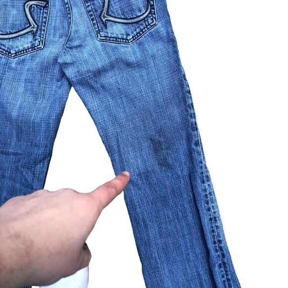 Rock & Republic Embroidered Jeans Size 30 Blue - Picture 4 of 9
